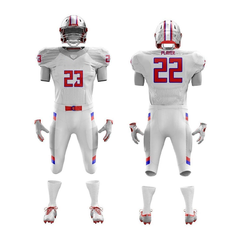 Improvment Sports New Top Embroidered American Stitched Football Jersey Support Personal Customization Customized Embroidered Logos
